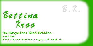 bettina kroo business card
